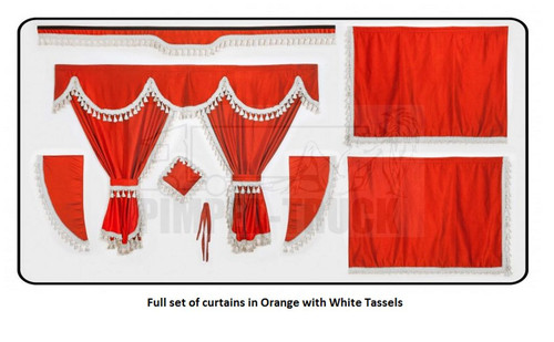 Truck curtains for man orange - curtains,