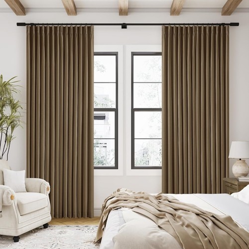 Dutch cocoa twodrapes linen - cocoa,