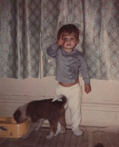 1970s boy puppy dog - boy,
