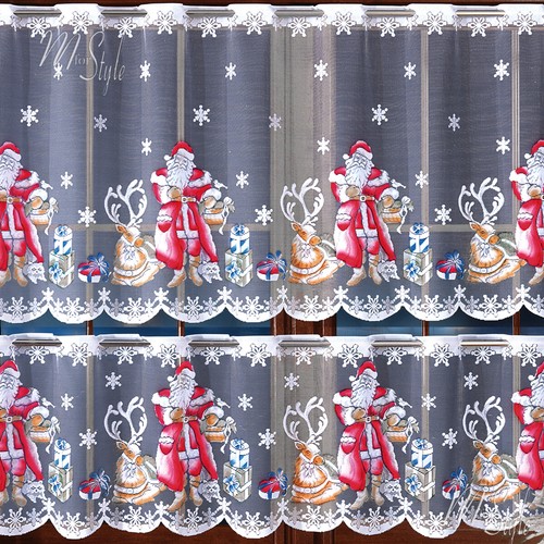 Christmas cafe net curtain - christmas,