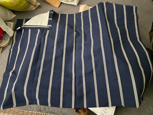 Pair navy pinstripe white - pair,