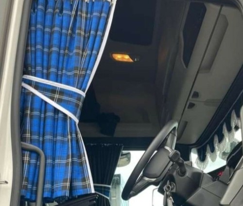 Truck curtains tartan - curtains, tartan,