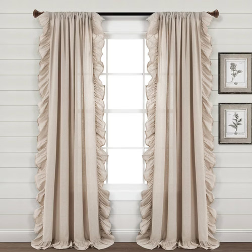 X54 linen ruffle window - ruffle,
