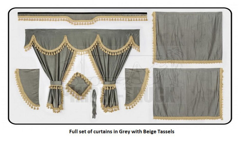 Truck curtains for man - curtains, grey