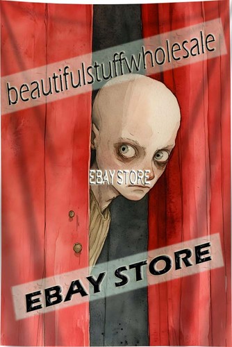 Creepy bald man tapestry - creepy,