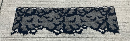 Halloween black lace curtain - lace,