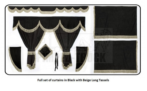 Truck curtains for man black - curtains,