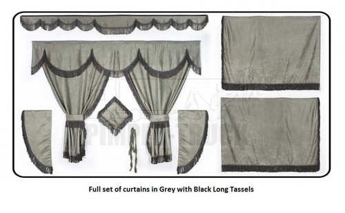 Truck curtains for man - for, grey