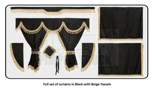 Truck curtains for man black - truck,